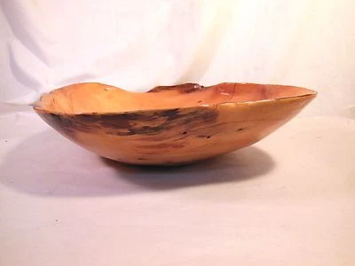 ENORME cuenco de madera Burl firmado Burlbilly Hill Yukon 2000 por Obie 15"x13" Foto 1 de 4