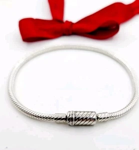Genuine Pandora Moments Sliding Magnetic Clasp Snake Charm Bracelet 590122C00 20 - Picture 1 of 4