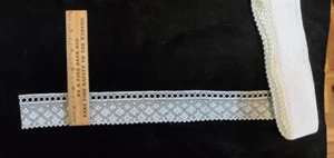 Vintage/Antique White, Cotton Lace 10-2/3 Yards - Picture 1 of 1