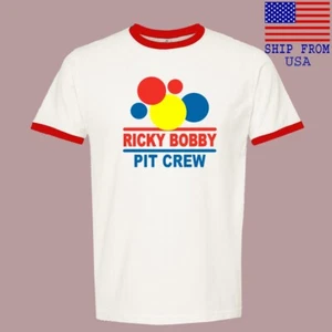 Ricky Bobby Pit Crew Talladega Nights Men's Ringer Red Size S-3XL - Picture 1 of 1