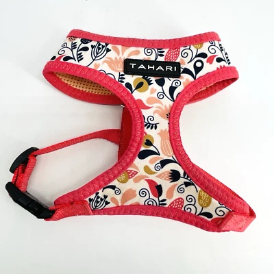 ARNÉS PARA PERRO TAHARI MELOCOTÓN/ROSA ESTAMPADO FLORAL FRESA-TALLA PEQUEÑA-ACCESORIO PARA MASCOTAS Foto 1 de 4