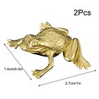 Collectible Brass Frogs Statue Retro Golden Toad Figurine For Home Decor