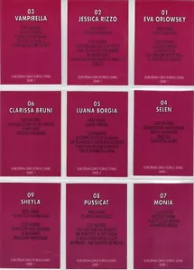 JUEGO 1 ESTRELLAS PORNO CHICAS EUROPEAS, juego de cartas coleccionables de fábrica, limitado a 2500 - Imagen 1 de 3