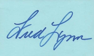 Fred Lynn Baseball Autographed Signed Index Card with JSA COA - Picture 1 of 2