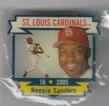 Reggie Sanders  2005 St Louis Cardinal Sealed Photo Pin Back
