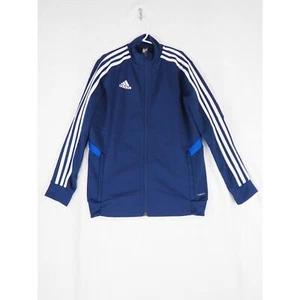 Adida Youth Size Small Full Zip Track Soccer Jacket EUC Color Blue - Picture 1 of 9