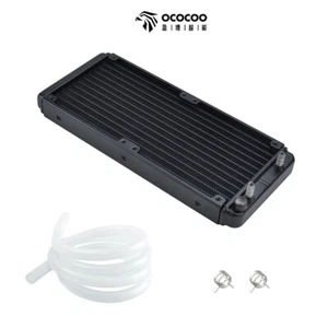 Radiador de refrigeración por agua 240 mm aluminio computadora puerto OD8mm hágalo usted mismo EE. UU. Entrega rápida - Imagen 1 de 5