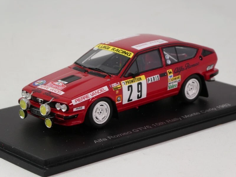 Spark S9354 1/43 Alfa Romeo GTV6 No.29 15th Rally Monte Carlo 1983 Modello Auto
