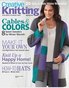 CREATIVE KNITTING MAGAZINE WINTER 2018, CABLES & COLORS. - Picture 1 of 1