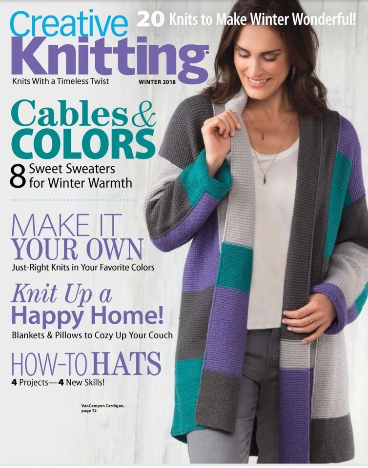 CREATIVE KNITTING MAGAZINE WINTER 2018, CABLES & COLORS. - Image 1 of 1