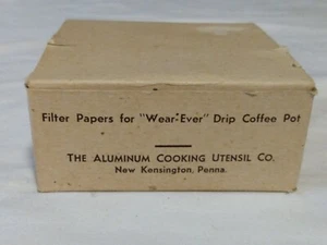 Antique Filter Papers for"Wear-Ever " Drip Coffee Pot •7 Pkgs. of 100•New In Box - Picture 1 of 4