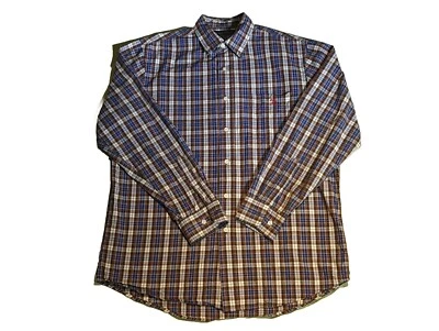 Camisa occidental para hombre US POLO ASSN. Camisa occidental de abajo hacia abajo para vaquero de manga larga con bolsillo a rayas  Foto 1 de 4