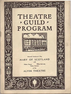 1934 Playbill Mary of Scotland HELEN HAYES Philip Merivale - Picture 1 of 2