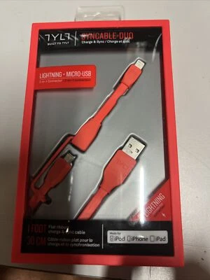 TYLT Syncable-Duo Charge & Sync Colors Blue, Red, & Black - Image 1 of 2