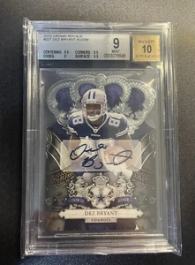 2010 Panini Crown Royale /299 Dez Bryant #227 Rookie BGS 9 With 10 Auto - Picture 1 of 3