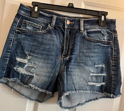 Pantalones Cortos de Jean Mossimo para Mujer Talla 4 27 Denim Boyfriend Elastizados Corte tiro medio Foto 1 de 2