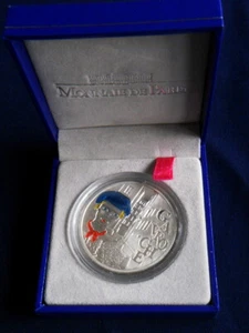 2002 FRANCE rare silver colored coin UNC PROOF 1 ½ euro Gavroche official box - Picture 1 of 4
