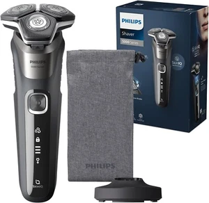 Rasoio elettrico Philips S5000 Wet & Dry in grigio carbonio modello S5887/13 - Foto 1 di 9