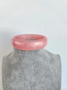 HTF Pink Vintage Lucite Bangle Bracelet Marbled Resin Plastic 90s Y2K EUC - Picture 1 of 8