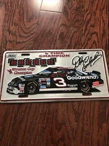 Vintage 1993 Dale Earnhardt 6 Time Champion License Plate, Metal Vanity Plate - Picture 1 of 8