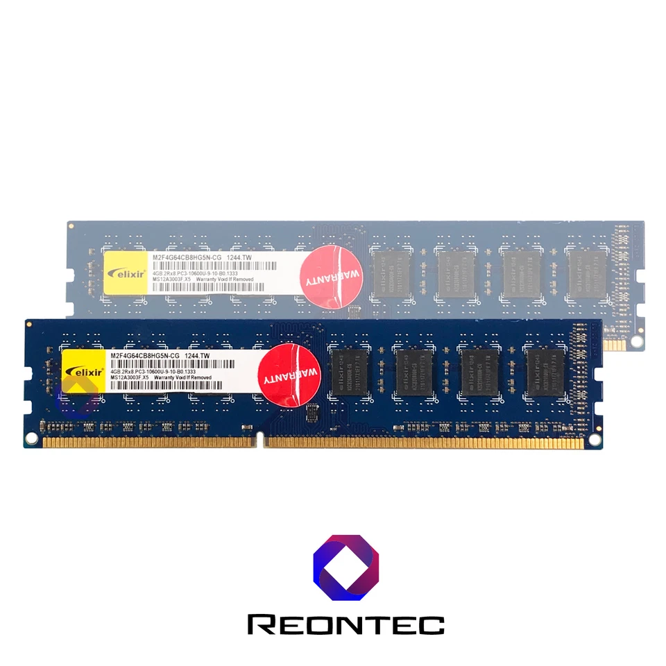 4GB RAM PC Elixir PC3 - 10600 DDR3 M2F4G64CB8HG5N-CG 2Rx8 Memoria - Immagine 1 di 1