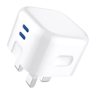 20W Dual Ports USB-C Charger Plug for iPhone iPad Fast PD Travel Adapter - Picture 1 of 8