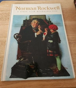 VTG 1972 Norman Rockwell - A Sixty Year Retrospective Illustrated HC Book EUC - Picture 1 of 6