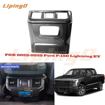 FOR 2022-2025 Ford F-150 Lightning EV Carbon Rear Air Condition Vent Cover Trim - Image 1 of 4