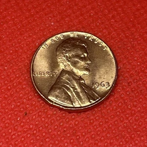 1963 P Error Lincoln Wheat Cent  Clipped Planchet AU - Picture 1 of 10