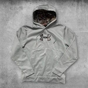 Under Armour Camo Logo Hoodie Men’s M Storm Sweatshirt Loose Fit Hunt Outdoors - Picture 1 of 3