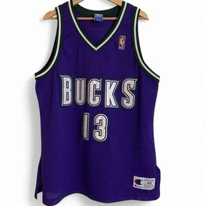 Vtg Glenn Robinson Milwaukee Bucks Gold Logo Stitched Jersey Sz 48 Used USA Made - Picture 1 of 8