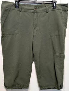 Woolrich olivgrüne Caprihose XXL Wandern Outdoor Crop Hose Nylon Stretch 2XL - Bild 1 von 7