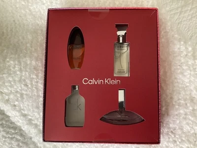 Mini conjunto de perfume feminino Calvin Klein 4 peças fragrância 0,5 oz cada - Imagem 1 de 4