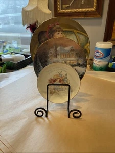 Lot Of Vintage Plates With Display Stand Decorative Plates Friendship Be mine - Picture 1 of 11
