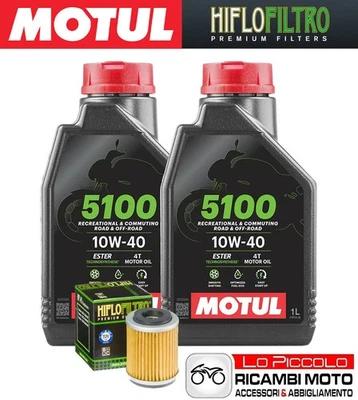 Kit Tagliando 2 OLIO [MOTUL] 5100 10w40 + FILTRO Yamaha TT 225 1986 1987 Foto 1 de 4