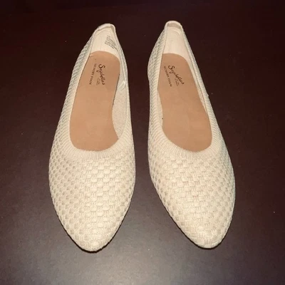 Zapatos planos de ballet Seychelles tejidos Nesta anchos talla 8,5 W beige topo espuma viscoelástica Foto 1 de 4