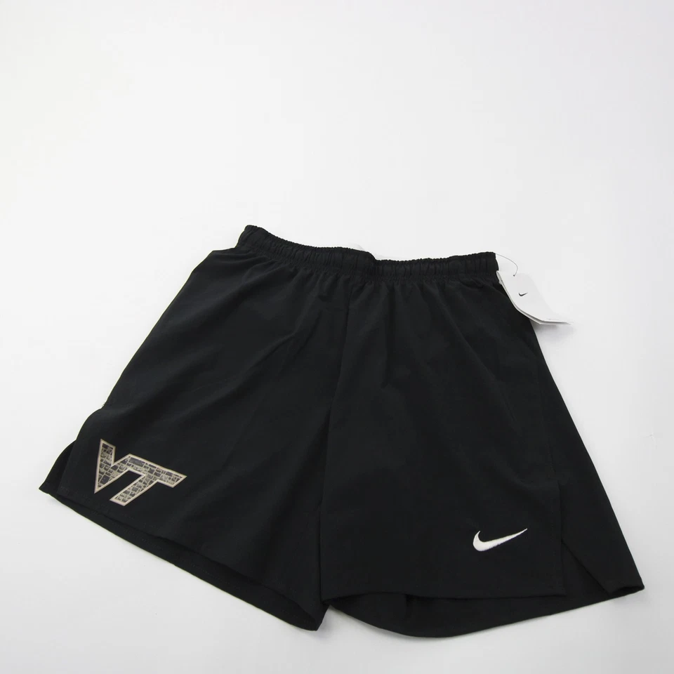 Pantalones Cortos Atléticos Nike Virginia Tech Hokies Para Mujer Negros Nuevos Foto 1 de 1