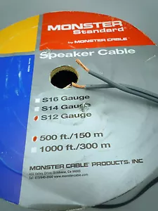 Monster Cable S-12 Raw speaker cable Sold by the METER DIY speaker cables - Picture 1 of 3