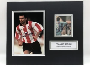 RARE Francis Benali Southampton Signed Photo Display + COA AUTOGRAPH - Picture 1 of 3