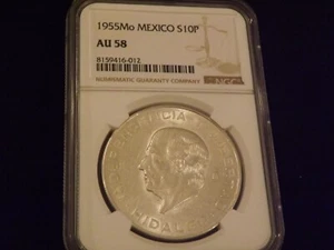1955-Mo 10 P Mexico NGC AU 58 - Picture 1 of 2