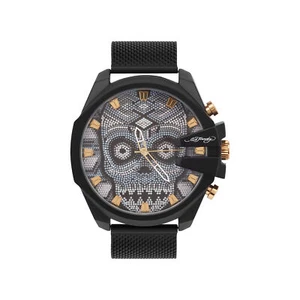 Ed Hardy Men's Matte Black Mesh Bracelet Watch 53mm - Picture 1 of 3