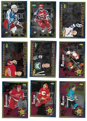 Lot of 9 1994-95 Score Gold Line Parallels Bure Gartner Renberg Kidd Ciccarelli - Image 1 of 2