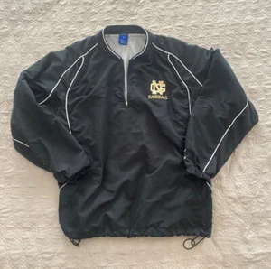 Mizuno Baseball Batting Jacket 1/4 Zip Warm Up Medium Black North Georgia - Picture 1 of 11