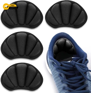 Sibba 2 Pares Empuñaduras para Tacón Zapatos Almohadillas para Pie Autoadhesivo Demasiado Grande Negro - Imagen 1 de 13