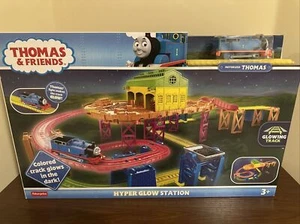 Thomas & Friends Hyper Glow Station Train Set Glow in Dark Track Motorized NEW - Picture 1 of 11