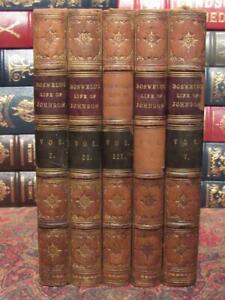 THE LIFE OF SAMUEL JOHNSON - BY JAMES BOSWELL - 1859 SET - HANDSOME ALS LETTER