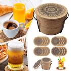 Absorbent Cork Coasters Drink Mats With Holder For Housewarming Gifts R4b8 N6z8