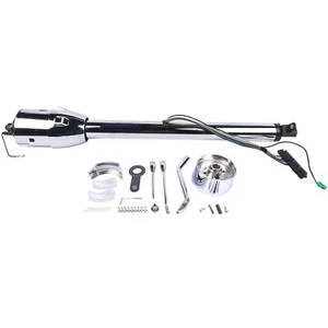 Street Hot Rod Stainless Tilt Steering Chrome Column 30" Shift No Key Automatic - Foto 1 di 11