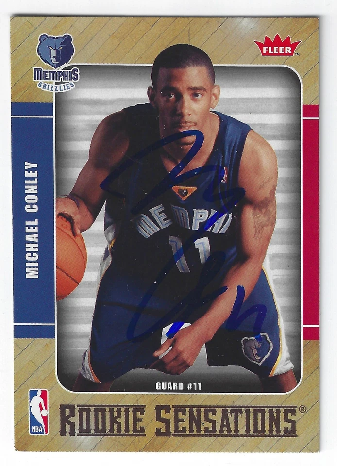 MIKE CONLEY MEMPHIS GRIZZLIES SIGNED 2007 CARD MINNESOTA TIMBERWOLVES UTAH JAZZ - Image 1 of 1