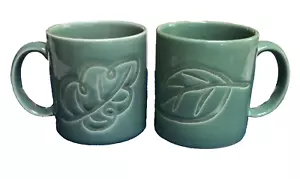 Par Taza de Café Verde Hojas Hojas Taza Té Sakura Otoño Decoración 750A - Imagen 1 de 4